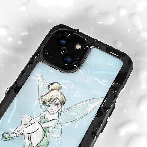 Disney Tinker Bell Sketch Art iPhone 15 Plus Waterproof Case